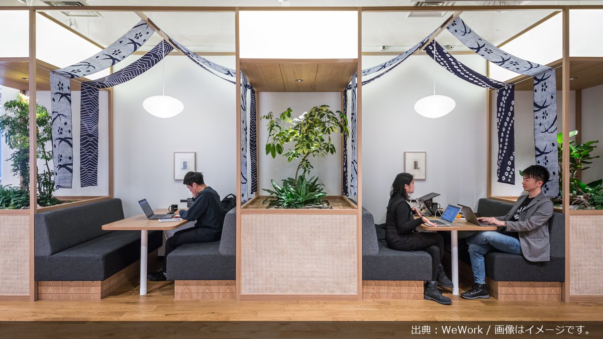 WeWorkの専用室内